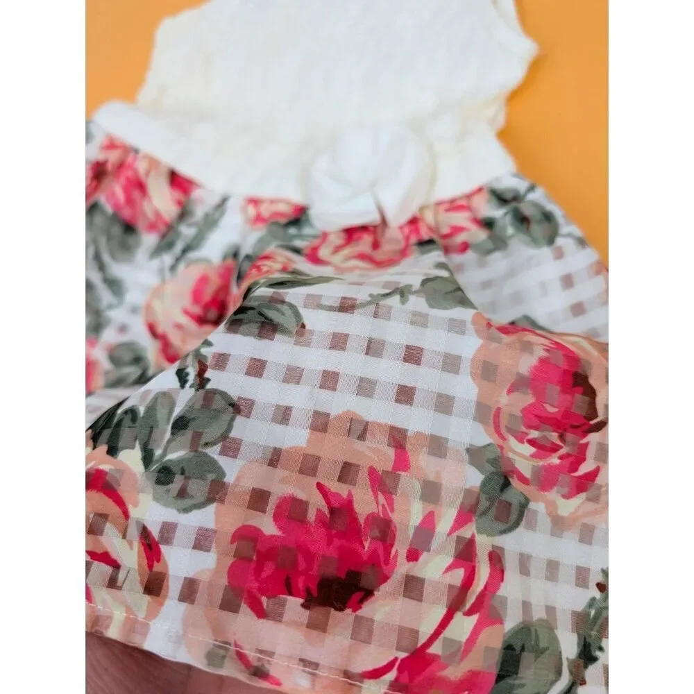 Childrens Place Dress Girl 2T Lace Floral Print Layered Puff Skirt Party Wedding
